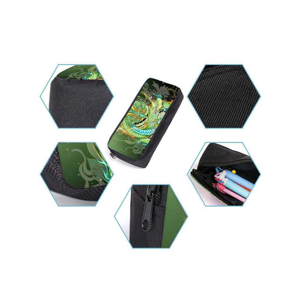 Set da Tre Pezzi Drago Divino Cinese Zaini per Ragazzo/Ragazza Migliori Regali Cartone Animato 2D Zaino Scolastico Impermeabile per Bambini