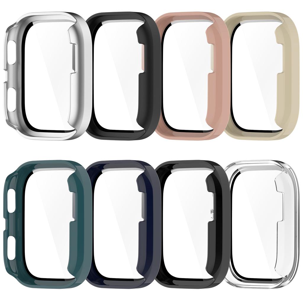 For Huami Amazfit Bip 6 (A2435) Watch Case PC Frame Cover with Tempered Glass Screen Film