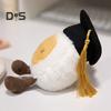 Graduation Egg Plush Doll Stuffed Toy with Bachelor's Hat Fun Food Pillow Cute And Quirky Plush Doll Gift for Graduates