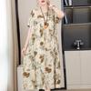 Abiti eleganti taglie forti per donna Abito lungo vintage a maniche corte allentato casual