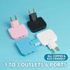 Eu Plug Adapte 4 In 1 Wall Outlet Extension Eu Electrical Socket 180 Degree Plug Adapter Travel Aadapter Portable Power Converte