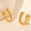 Trendy European & American Serpentine Design 18K Gold-Plated Stainless Steel Earrings for Women