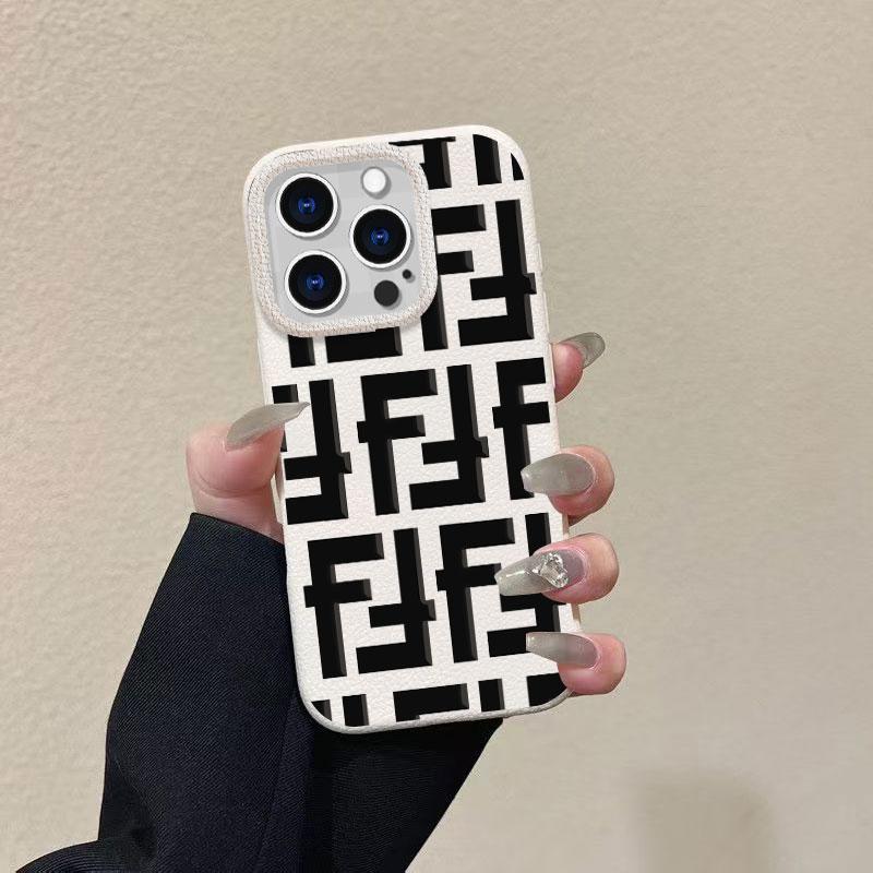 Letter F Lichee Pattern Phone Case For iPhone 17 Pro Max Air 16 16e 15 14 13 12 11 Pro Max Plus X XS MAX XR Back Cover