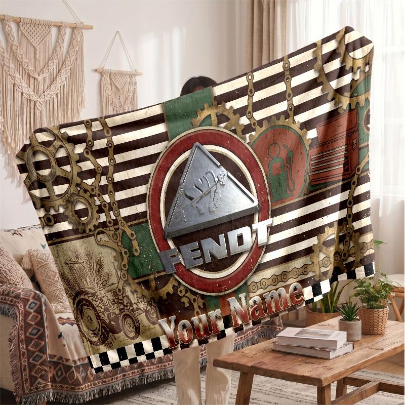 Coperta di Flanella Fendt, Testo Nome Personalizzato Morbida Coperta da Divano Decorazione per la Casa Regalo