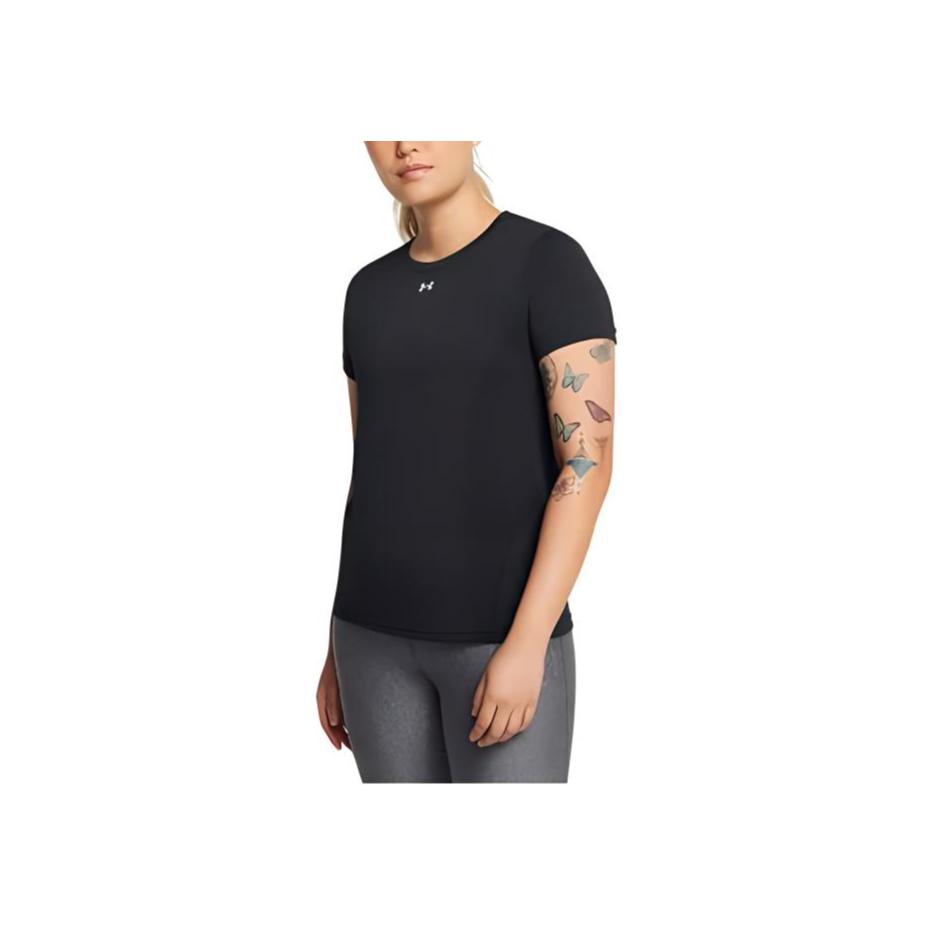 Under Armour Vanish Seamless Solid Loose Short Sleeve Moisture Wicking T-Shirt Women Tops Black 1384406-001