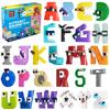 2025 MOC A-Z 26  English Alphabet  Letters Lore Building Blocks Set Legend Letters Education Style Bricks Toys Children Gift