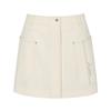 MALBON GOLF Linen-Like Stitch H-Line Skirt Off White (Woman)