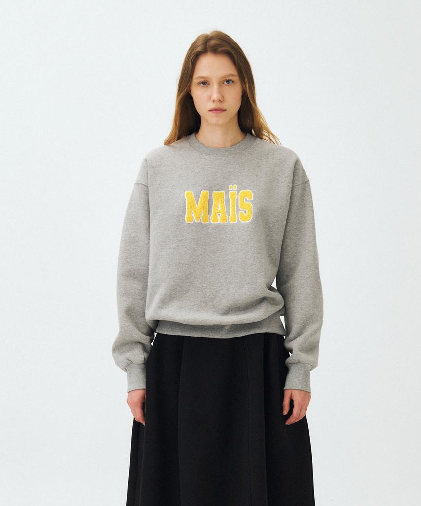 MAIS Mais Boucle Logo Sweat Shirt / Gray