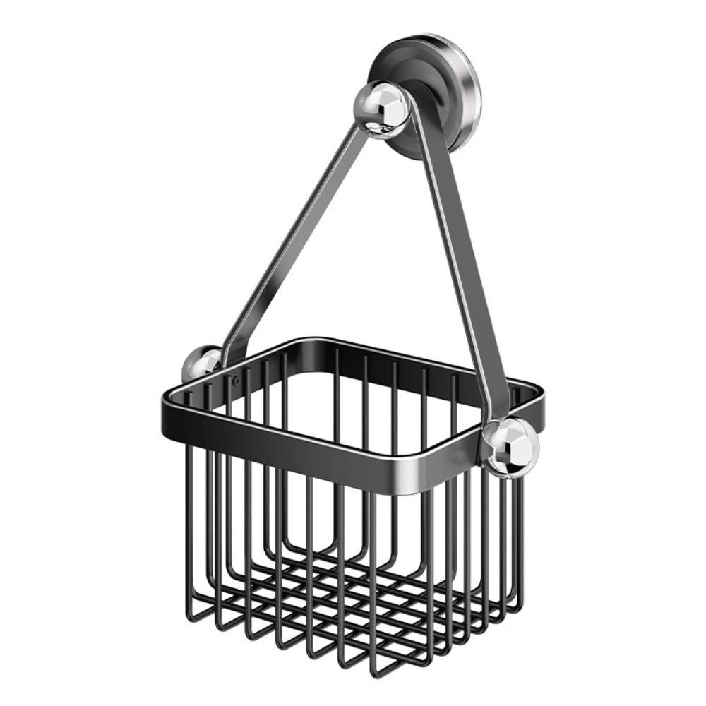 Carbon Steel Hanging Kitchen Baskets Multifunctional Grid Design Wall Mounted Storage Baskets Large Capacity