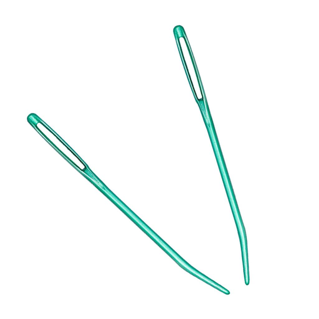

Aluminium Curved Tip Knitting Darning Tapestry Needle Set for Wool Sewing and Embroidery Projects зелений