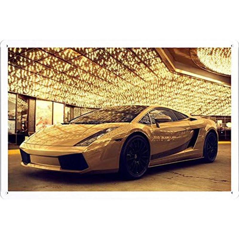 Auto Metal Tin Signs Plaque Sports Car Wall Decoration Vintage Art Posters Iron Painting for Man Cave Home Cafe Garage Club Bar