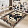 1PC Cowgirl Horse Non-Slip Floor carpet, Office, family, bedroom, Studio - Large Area Rug, Vibrant Colors-C0499