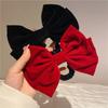 Vintage Velvet Bowknot Hair Scrunchies Hair Tie Women Girls Elegant Ponytail Large Bows Hair Rubber Bands Hair Accessories