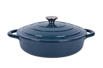 Cast Iron Pot Tierra 28 Cm Round Shallow Sea 3.5 L NOIS
