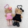 Hello Kitty Leopard Print Black Skin Long Legs Plush Bag Charm Hanging Pendant Keychain Cute Purse Decoration Gift