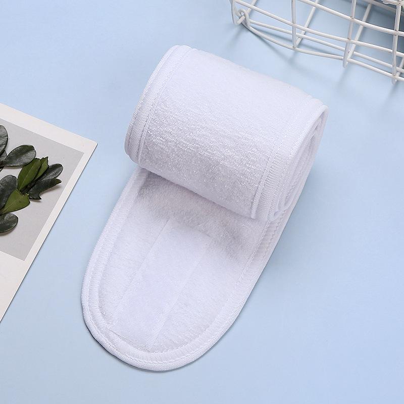 Makeup Soft Toweling Velcro Hairband Women Non-Slip Adjustable Sports Headband Yoga Bath Shower Wide Head Band