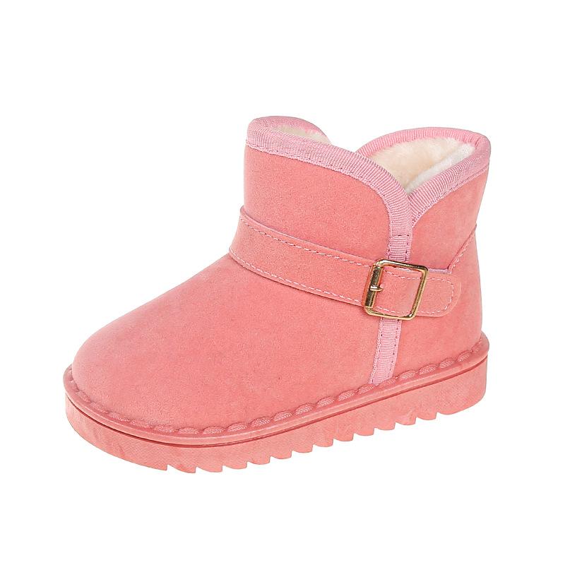 

Детские зимние сапоги на флисовой подкладке 2024 - Слипоны для мальчиков и девочек, Водостойкие, Теплые, Мягкая подошва, для детей среднего и старшего возраста 23 розовый