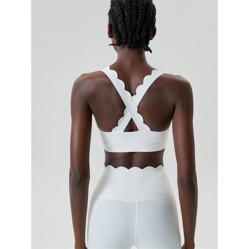 Lace Liquid Glue Small Wave Sports Intimates Women's Bubble Wrap Plus Size Workout Yoga Bra Quick-Drying Running Vest Elastic