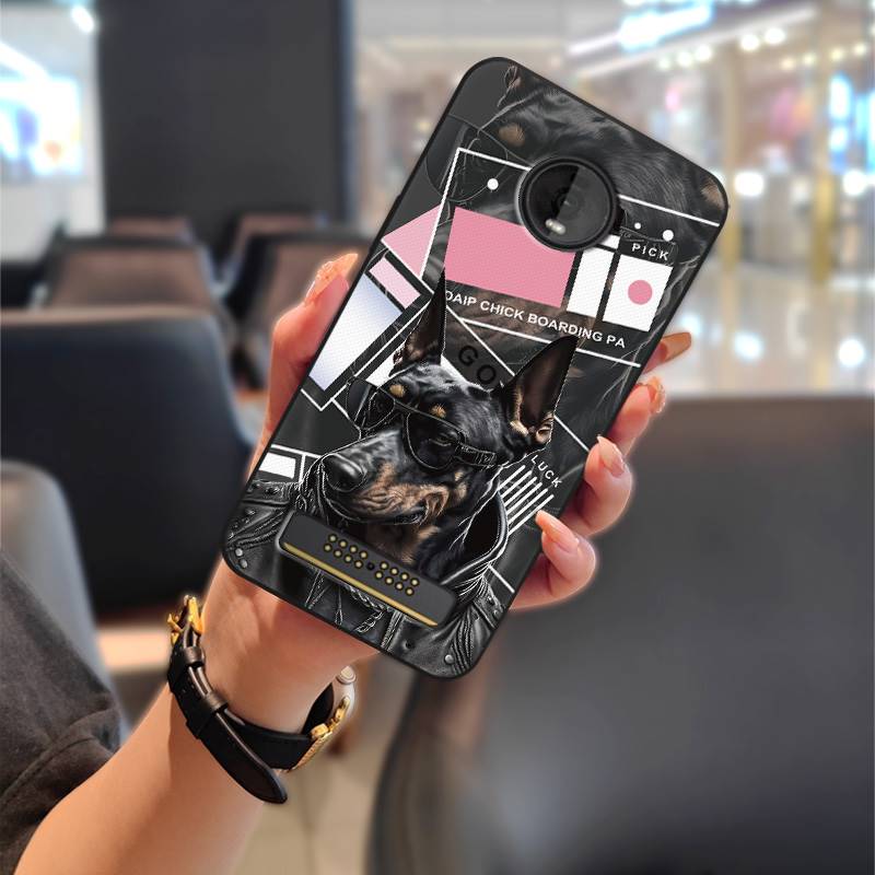 Protective Anti-knock Phone Case For MOTO Z4 Play Dirt-resistant Back Cover Graffiti Cartoon Shockproof Full wrap TPU