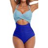One-piece SSwimsuit for Women, European and American Backless Splicing Sexy Bikini Swimsuit