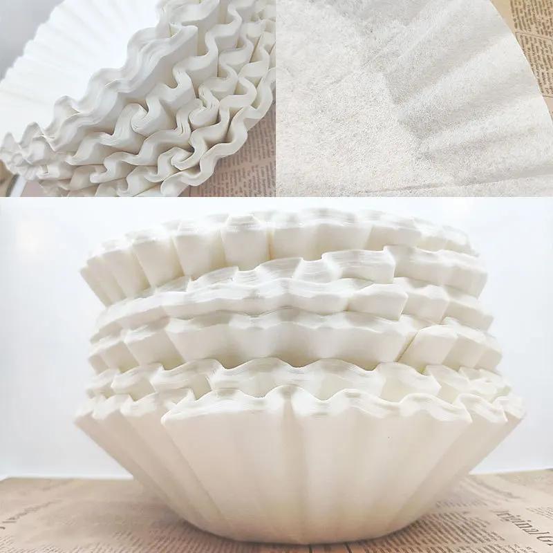 12Cups Disposable Coffee Filter Paper for Coffee Maker,Large Capacity,All-Natural,Espresso Accessories,Filter Basket.100Pcs Set