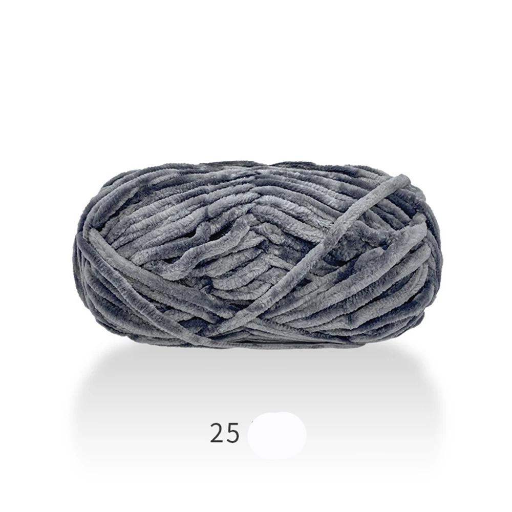 100g Chenille Colored Warm Plush Coarse Yarn Handmade Woven Yarn DIY Carpet Bag Doll Sweater Thread