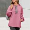 Womens Hoodies Casual Long Sleeve Drawstring Sweatshirt Pullover Tops Loose Oversized Clothes