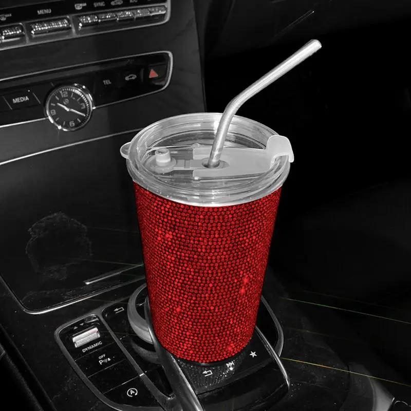 Bling Diamond din oțel inoxidabil ceașcă cu apă pentru mașină 550 ml ceașcă de cafea pentru băuturi pentru femei Accesorii interioare auto pentru mașină acasă la birou