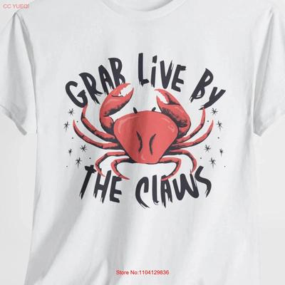 Funny Crab Heavy Cotton T Shirt Beach Lover Ocean Vibes For Seafood Lovers Summer Apparel Vintage Fashion Slightly