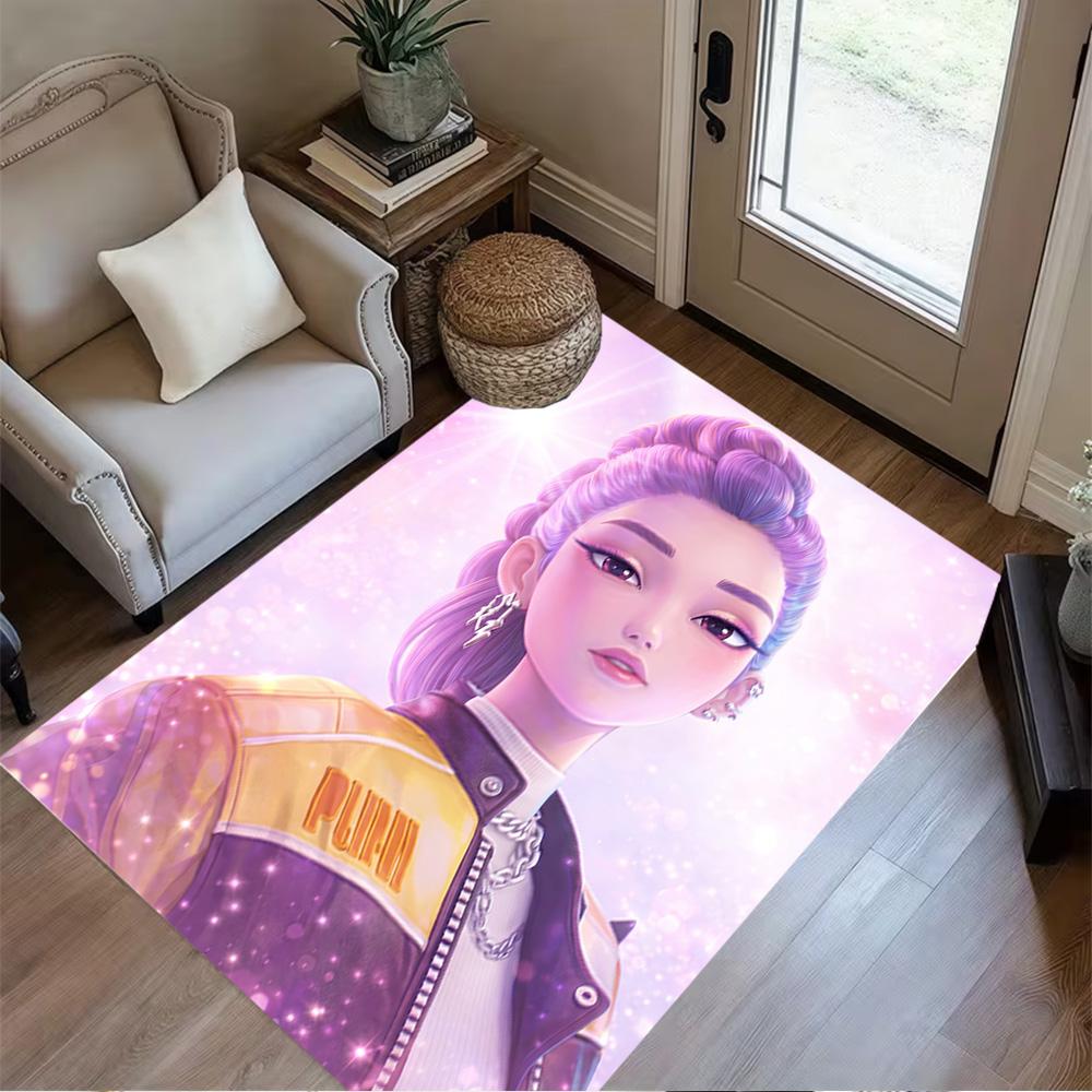 Futuristic Fashion Fusion Floor Mat Suitable for Study room Game Room Playrooms Outdoor Anti-slip Rug Decorate Offices