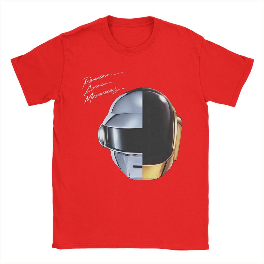 Daft Punk Electronic Band  Cotton T Shirt For Men Beach  Funny T Shirts Breathable Popular Tee Shirt Big Size Dropshipping Tops
