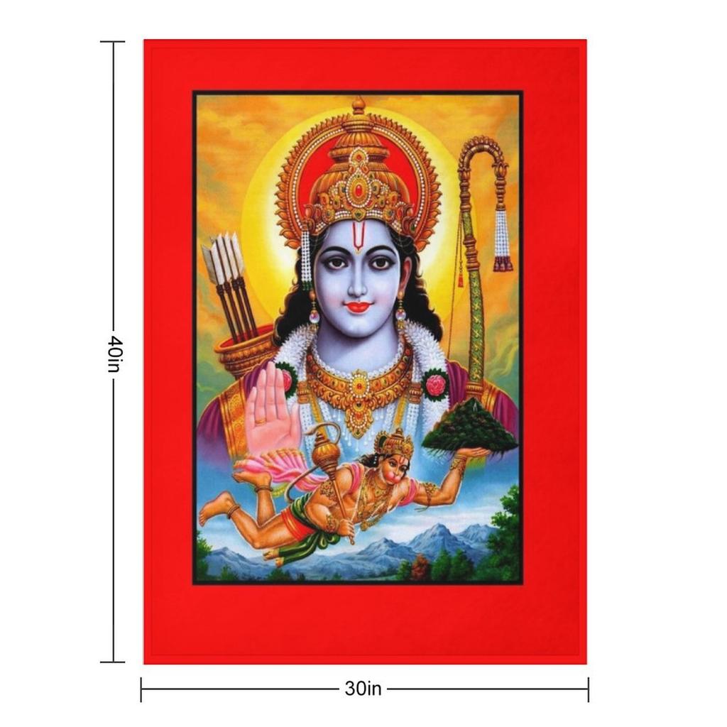Hindu Lord Rama Goddess Print Throw Blanket Quilt Luxury Throw Decoratives funny gift Blankets