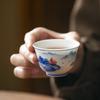Blue and White Hand-painted Porcelain Teacup Set