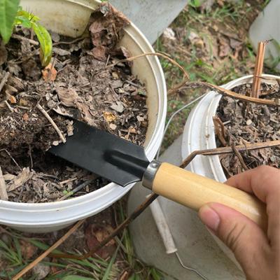 Mini Garden Spade Digging Multifunctional Easy To Hold Wood Handle Hand Trowel Gardening Tool