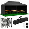 Folding Gazebo - SPRINGOS - GP0007 - 3x6 M - Black - Anti-corrosion Steel