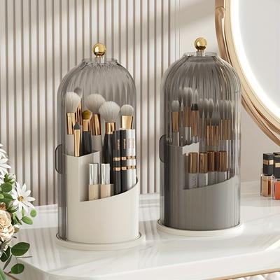 1 stuks 360° Draaiende Vogelkooi Cosmetica Opbergdoos met Afneembaar Mini Kastje - Stofdicht en Gemakkelijk Schoon te Maken
