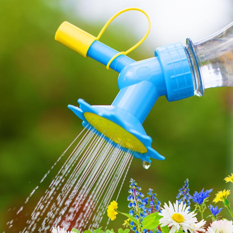 Versatile Sunflower Spray Head for Cola Bottles - Dual-Purpose Watering Nozzle & Flower Sprinkler.