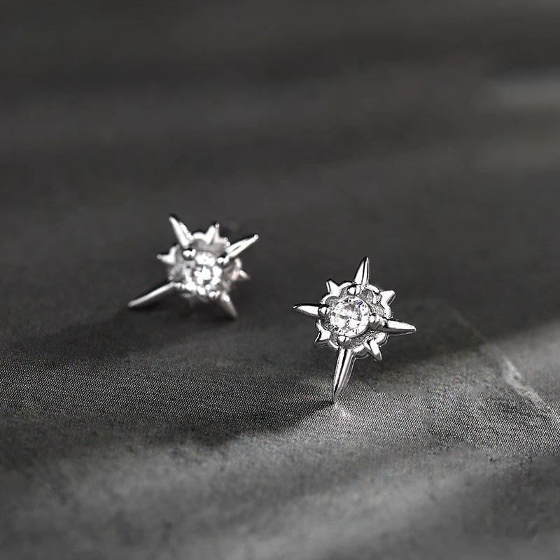 Simple Geometric Frosted Earrings Female Cold Wind Temperament Earring Buckle Niche Hundred with Earrings Affordable Dainty Earrings Daily Wear