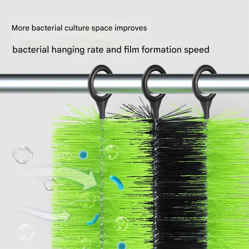 Pack of 10 Fish Pond Filter Brushes Corrosion Resistant Efficient Cleaning Brush for Fishtanks Pond Pool Maintenances