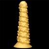 Golden Silicone Giant Suction Cup Large Anal Plug Oversized Threaded Rear Anal Plug Octopus Pull Bead Anal Expander