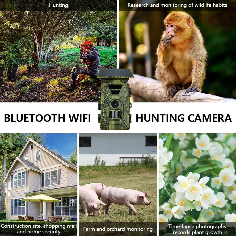 WiFi Hunting Camera 25m Bluetooth Connection Ultra Clear APP Remote Viewing Setting Outdoor Wildlife Camera