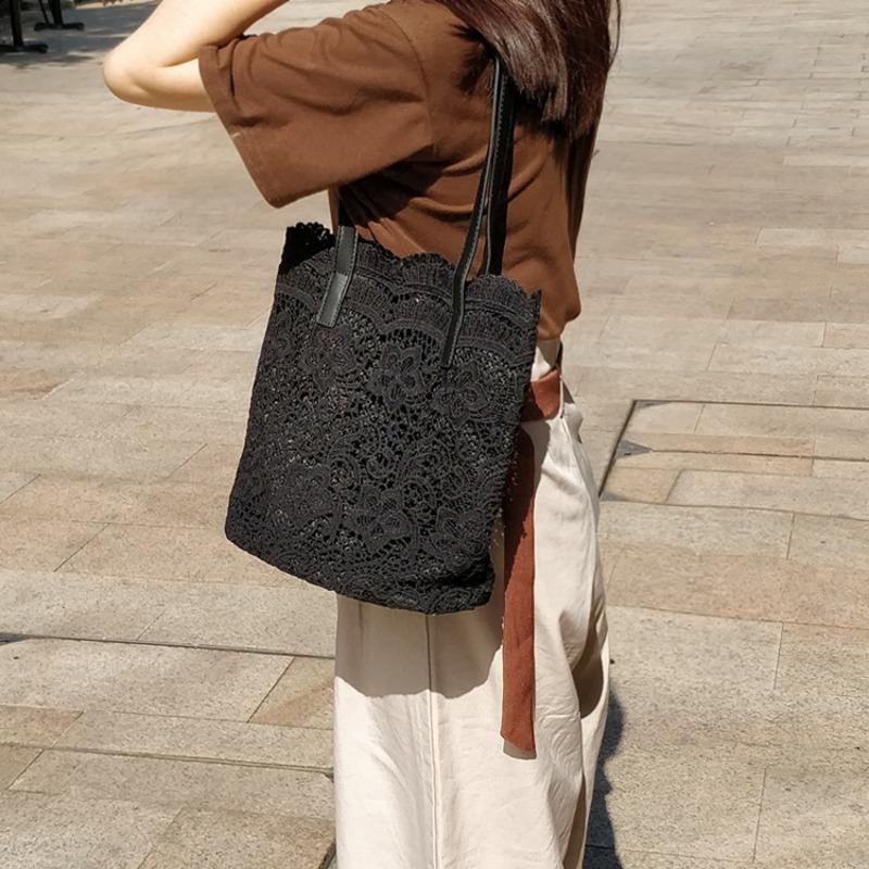 Wholesale new women's bags Korean version Mori lace shoulder bags handbags for women shopping large-capacity bucket bags for women