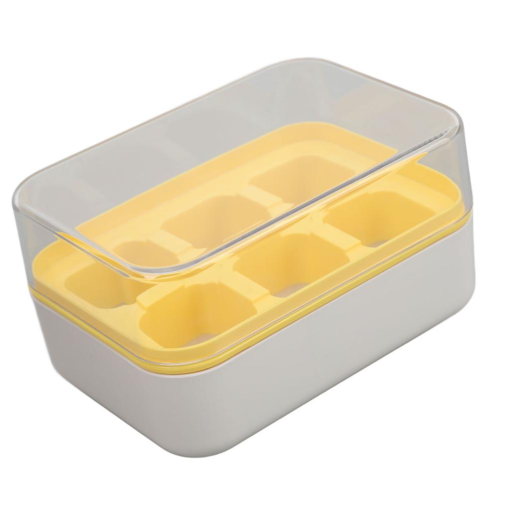 Ice Cube Tray with Lid 6 Cubes Silicone Mini Ice Tray for Freezer Cocktails Whiskey Beverages Easy