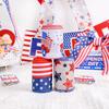 Κορδέλα 1/3 Roll American Flag Διπλής Όψης Αστέρι Ριγέ Ενσύρματη Κορδέλα Πακέτο Κόκκινη 4η Ιουλίου Ημέρα της ανεξαρτησίας Μπλε Λευκή Κορδέλα DIY Craft