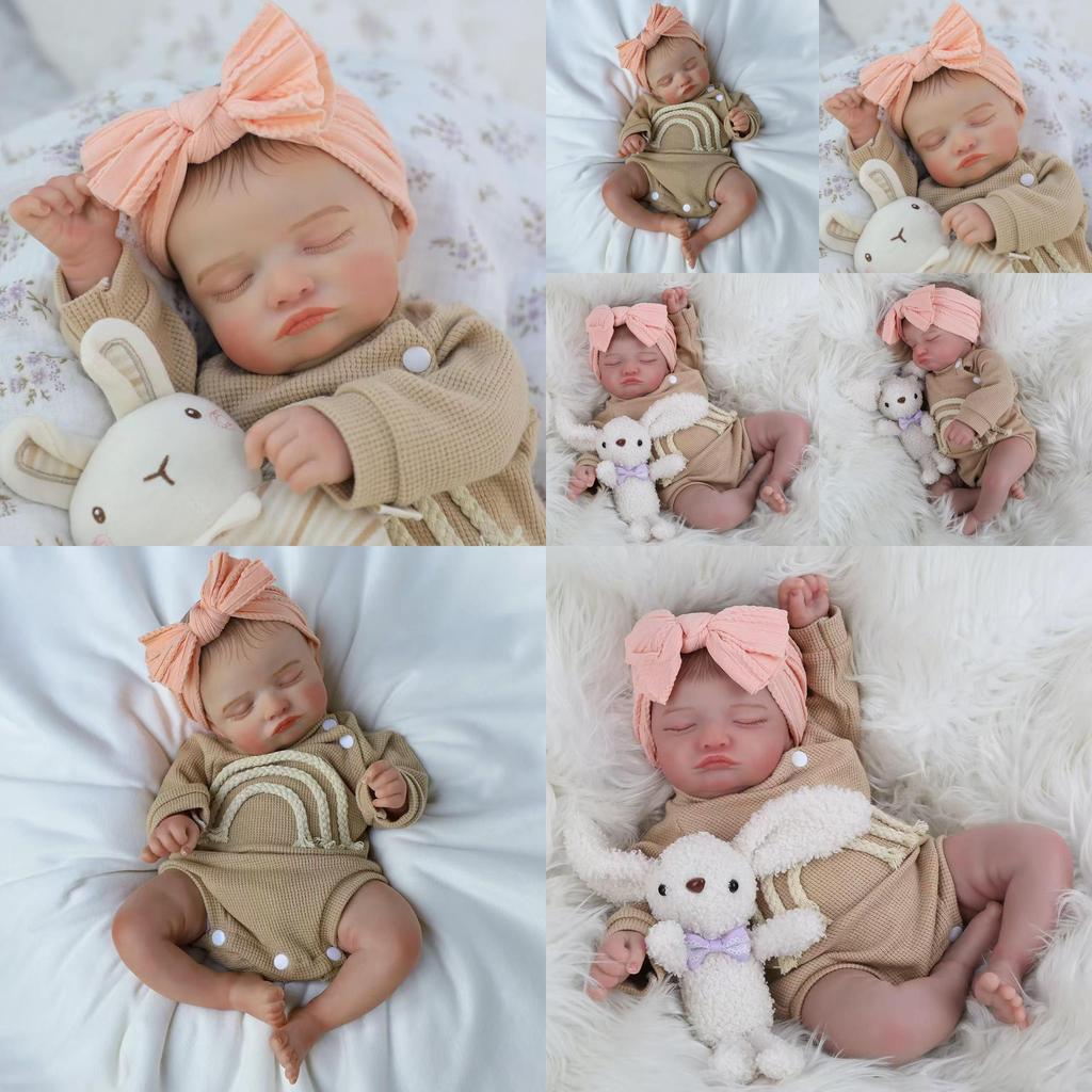 Reborn Silicone Doll Long Sleeve Khaki Costume Child Gift For Christmas