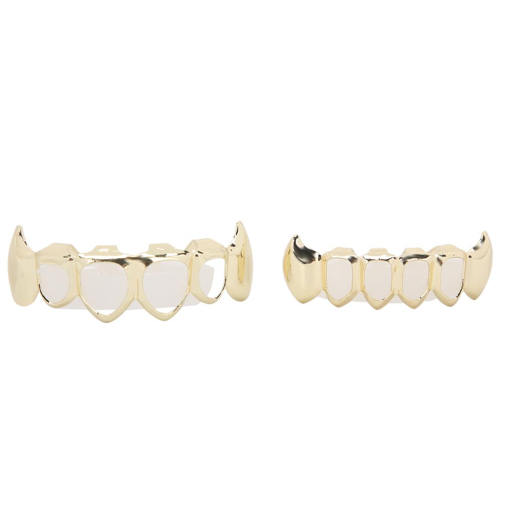 Hollow Plating Teeth Brace Fashionable Metal Teeth Decoration Jewelry for Party
