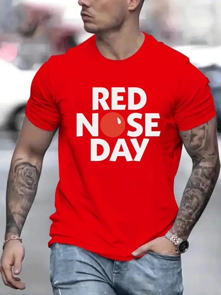 Red nose day tshirt comic relief children adult unisex kids school charity tops S