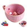 Ceramic Berry Rinse Bowl with Drainage Fruit Washer Spinner 360° Rotating  Kitchen Cleaning Berries Vegetable Washer Spinner