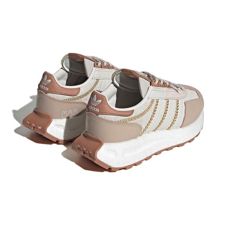 Adidas Originals Retropy E5 Comfortable Trendy Durable Low-Top Sports Casual Shoes Kids Sneakers White Pink Gold IF5000