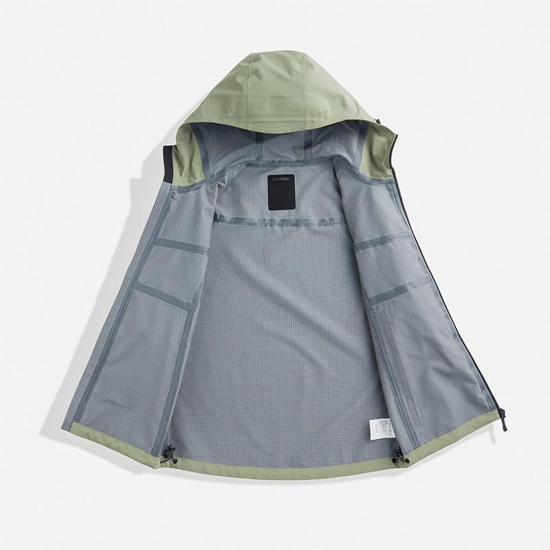 Outdoor Hooded Jacket Windproof Waterproof Breathable Casual Hiking Camping Fishing Travel Coat